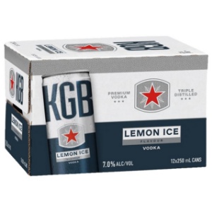 Picture of KGB 7% Vodka Lemon 12pack Cans 250ml