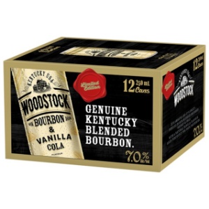 Picture of Woodstock 7% Bourbon & Vanilla Cola 12pack Cans 250ml