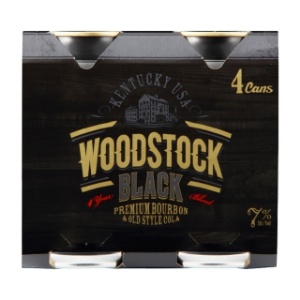 Picture of Woodstock Black 4YO 7% Bourbon & Cola 4pack Cans 330ml