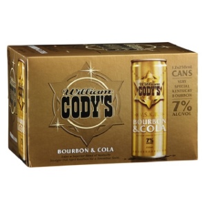 Picture of Codys 7% VSKB 4YO Bourbon n Cola 12pack Cans 250ml