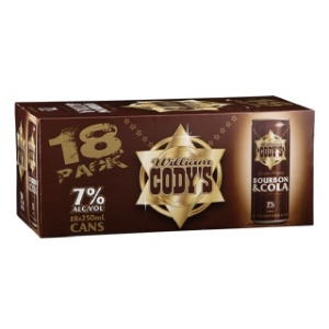 Picture of Codys 7% Bourbon & Cola 18pack Cans 250ml