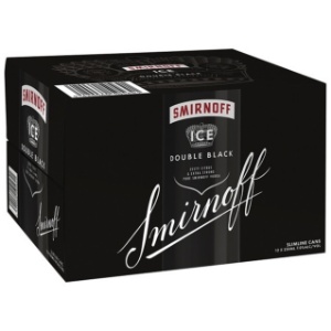 Picture of SmirnOff 7% Double Black Ice Vodka Lemon 12pack Cans 250ml