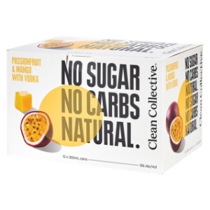 Picture of Clean Collective Passion Mango Vodka 12pack Cans 250ml