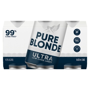 Picture of Pure Blonde Low Carb Lager 6pack Cans 330ml