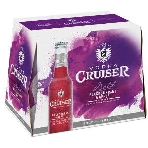 Picture of Cruiser 4.8% Vodka Blackcurrant & Apple 12pack Bottles 275ml