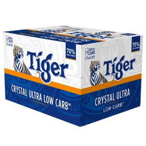 Picture of Tiger Crystal Ultra Low Carb Lager 12pack Cans 330ml
