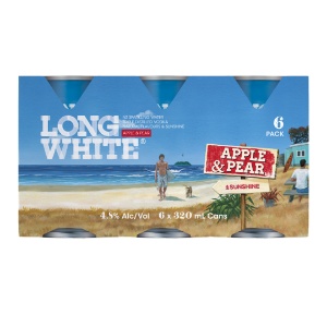 Picture of Long White Vodka Apple & Pear 4.8% 6pack Cans 320ml