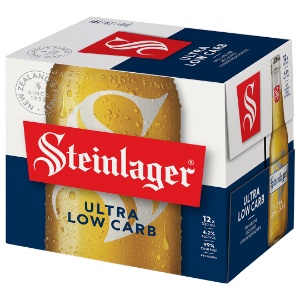 Picture of Steinlager Ultra Low Carb Lager 12pack Bottles 330ml