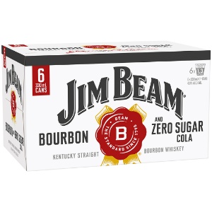 Picture of Jim Beam & Zero Cola 6pack Cans 330ml