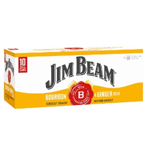 Picture of Jim Beam & Ginger Beer 4.8% 10pk Cans 330ml