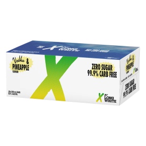Picture of X by Long White Vodka Pineapple 10pk Cans 330ml